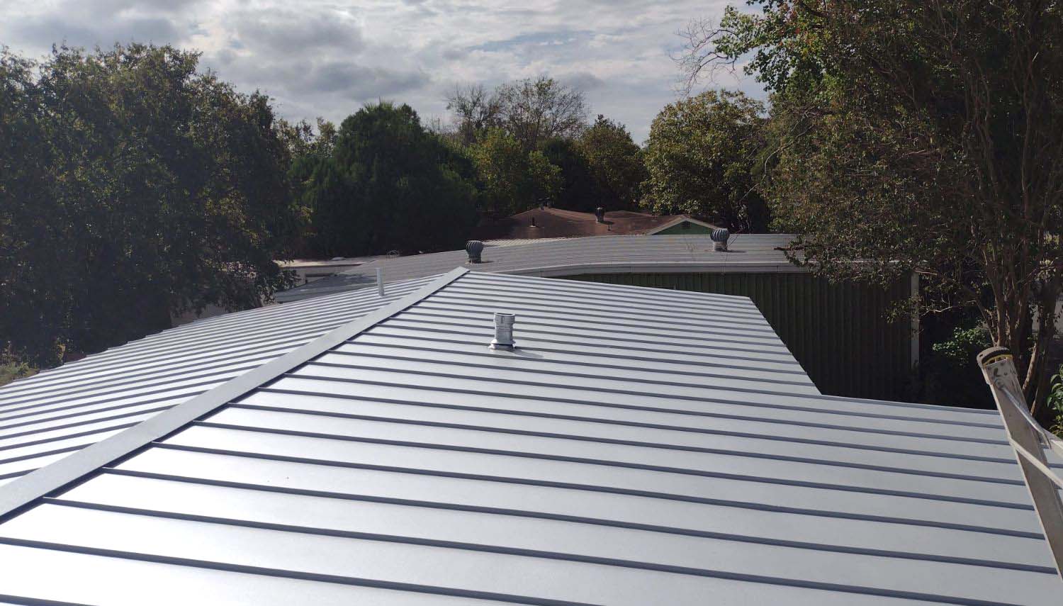 image of a metal roof from installation in san antonio texas