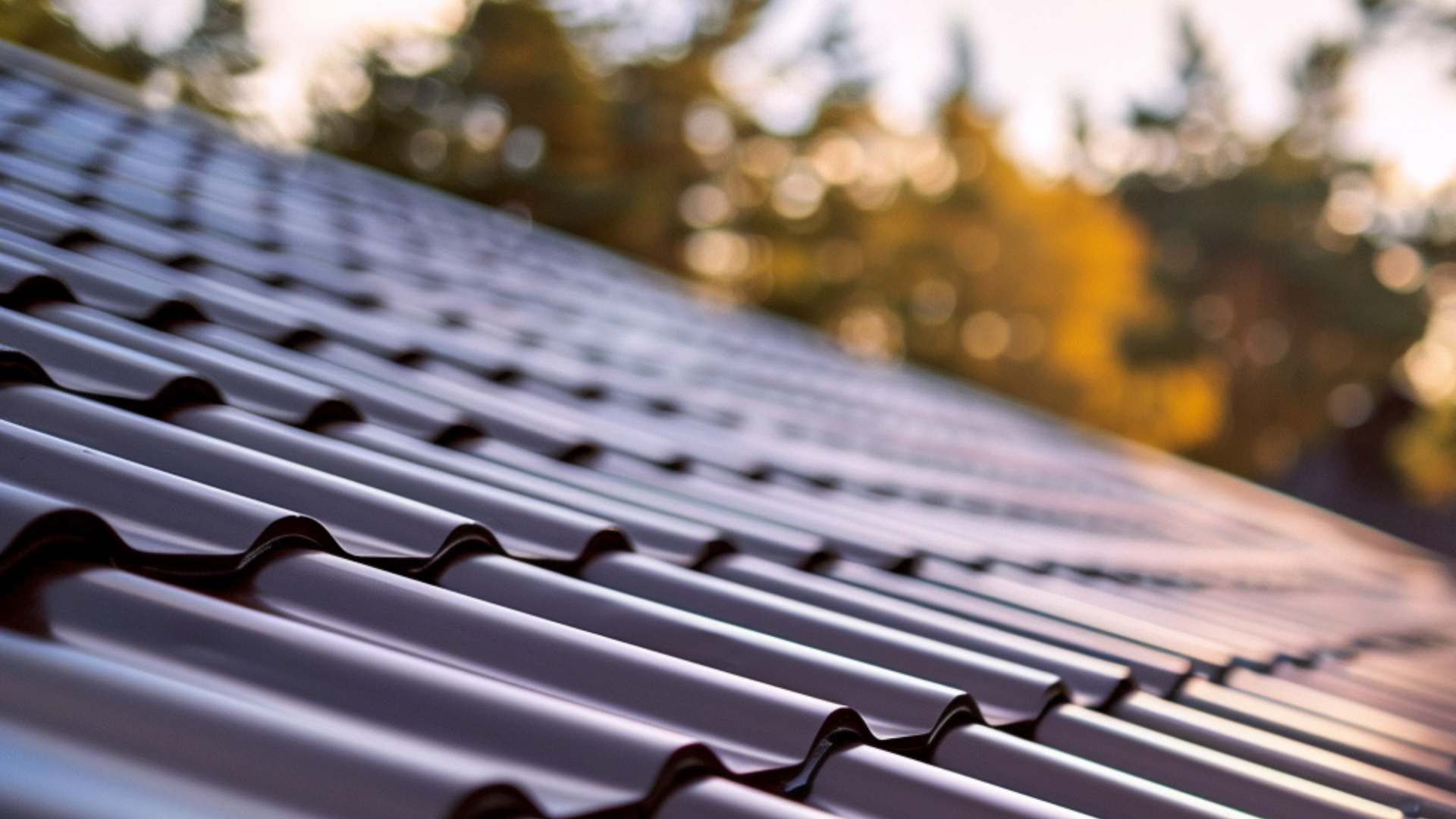 A newly installed metal shingles.