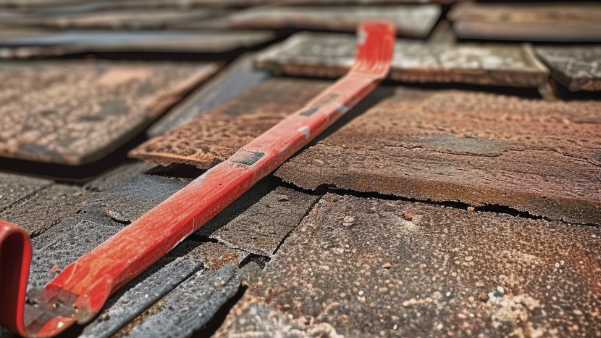 a flat ply bar used to remove old roof.