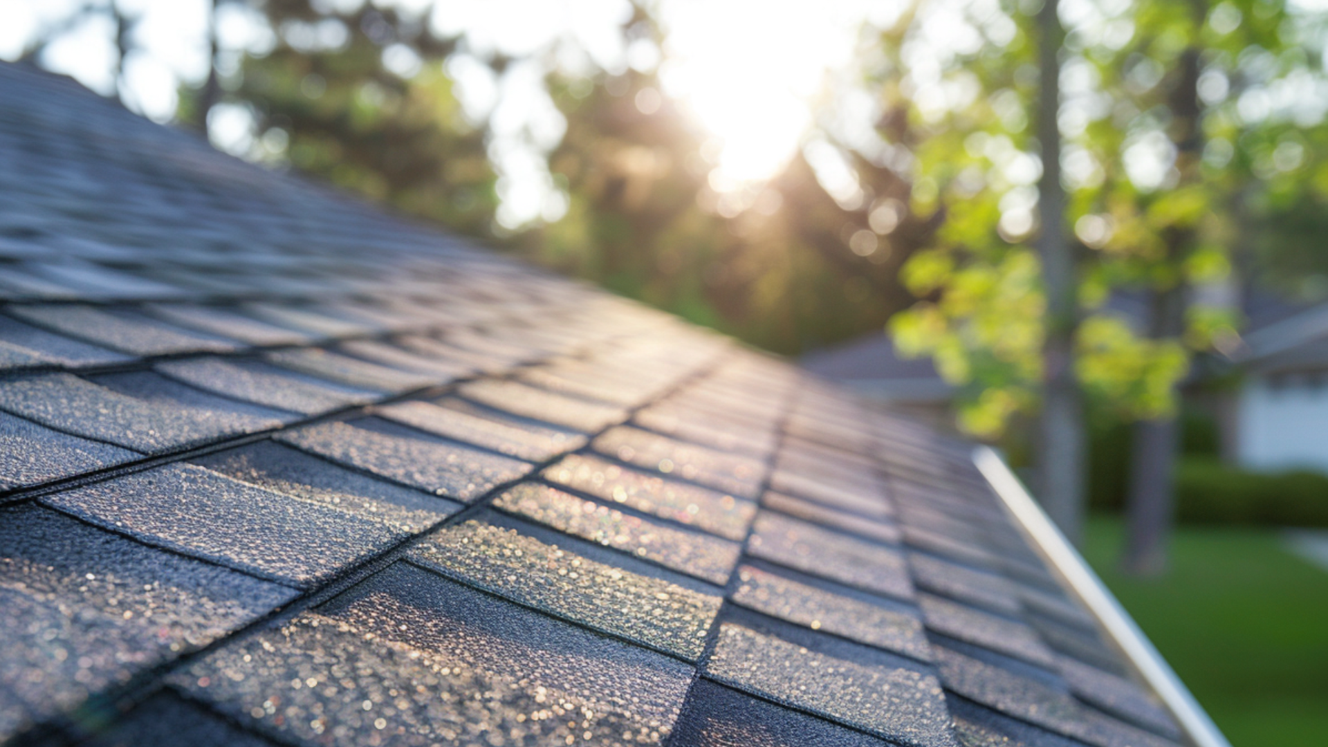 A type of asphalt shingle is installed in a roof.