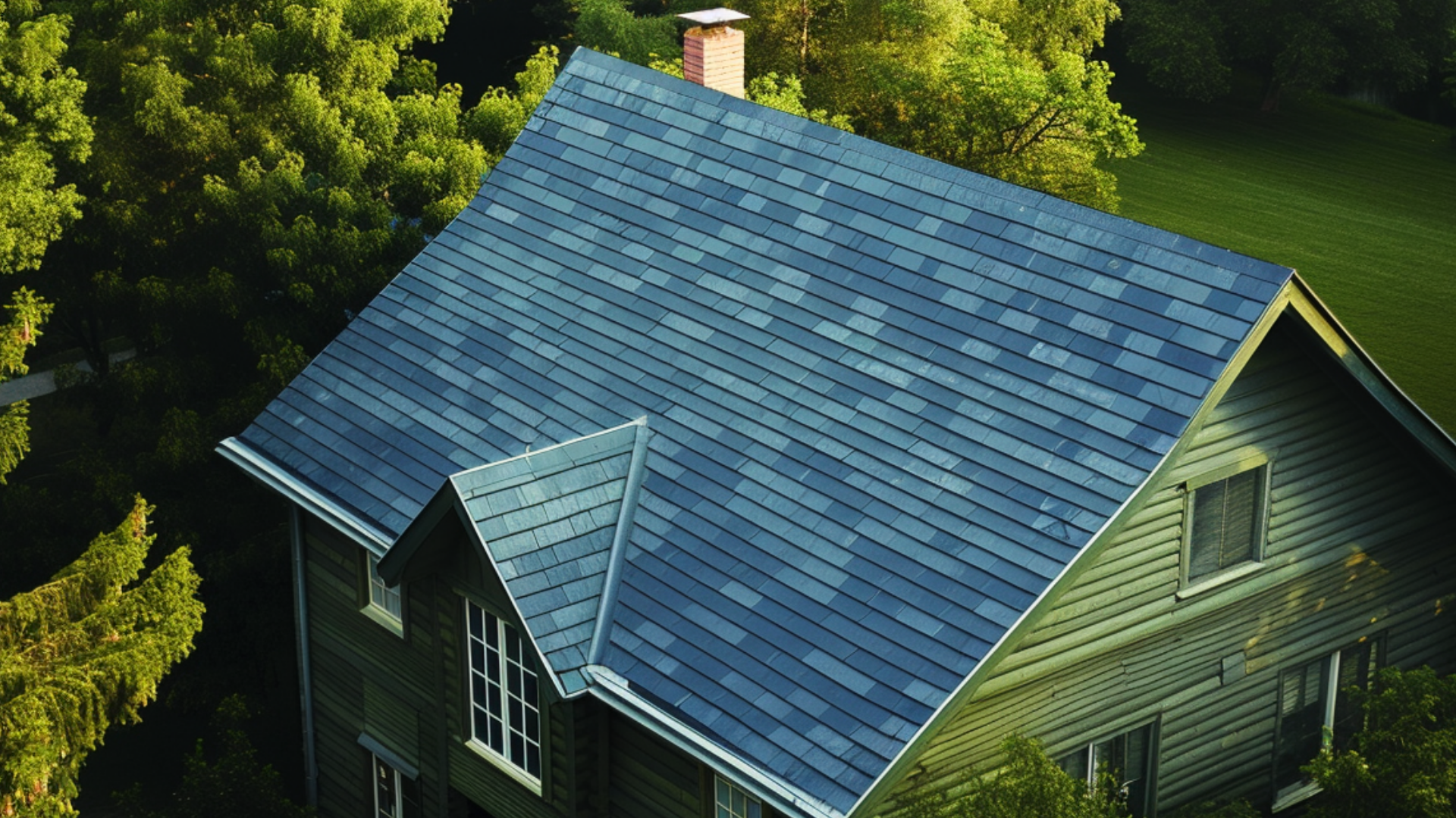 A shingled roof on a expensive modern style home in texas. a background image for a roofing website.