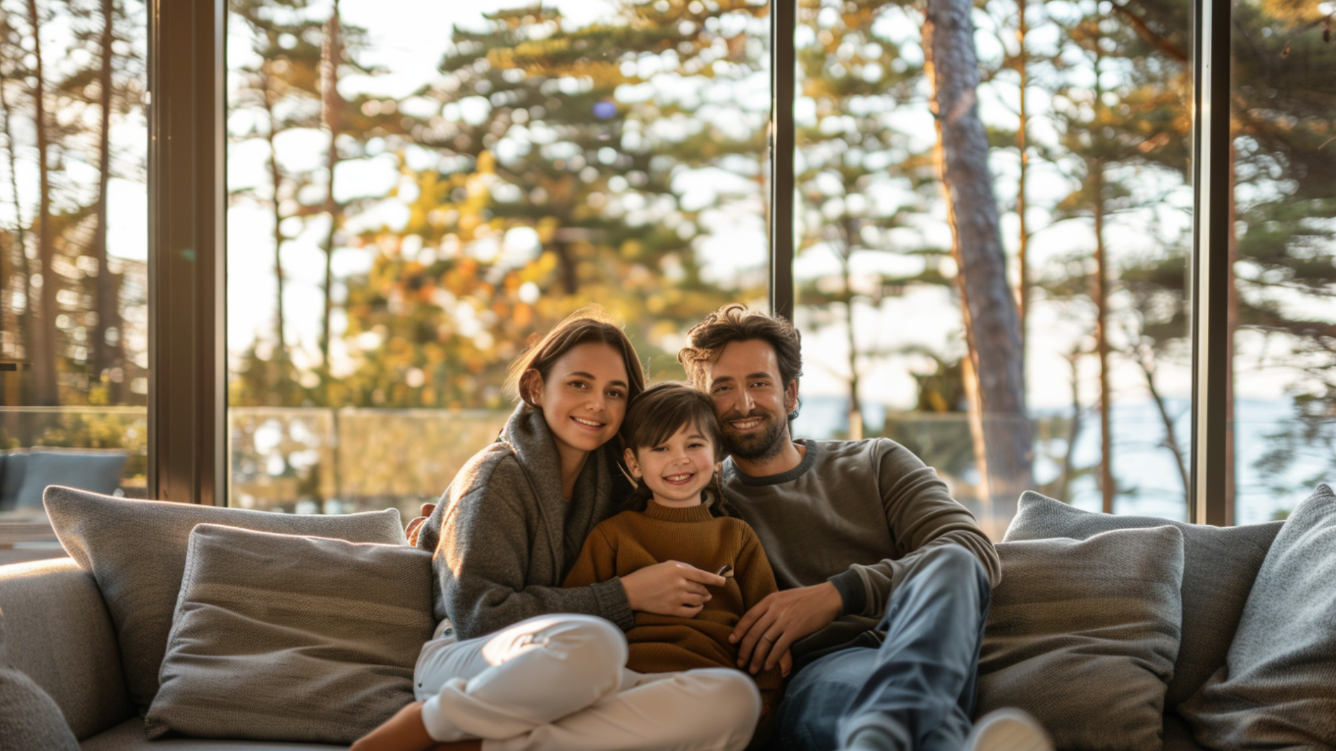 A family feeling comfortable inside their home.