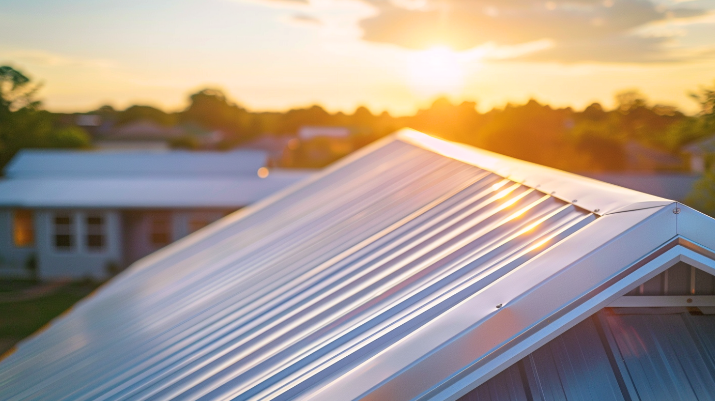 An image of a cool roof, showcasing its energy-efficient property.