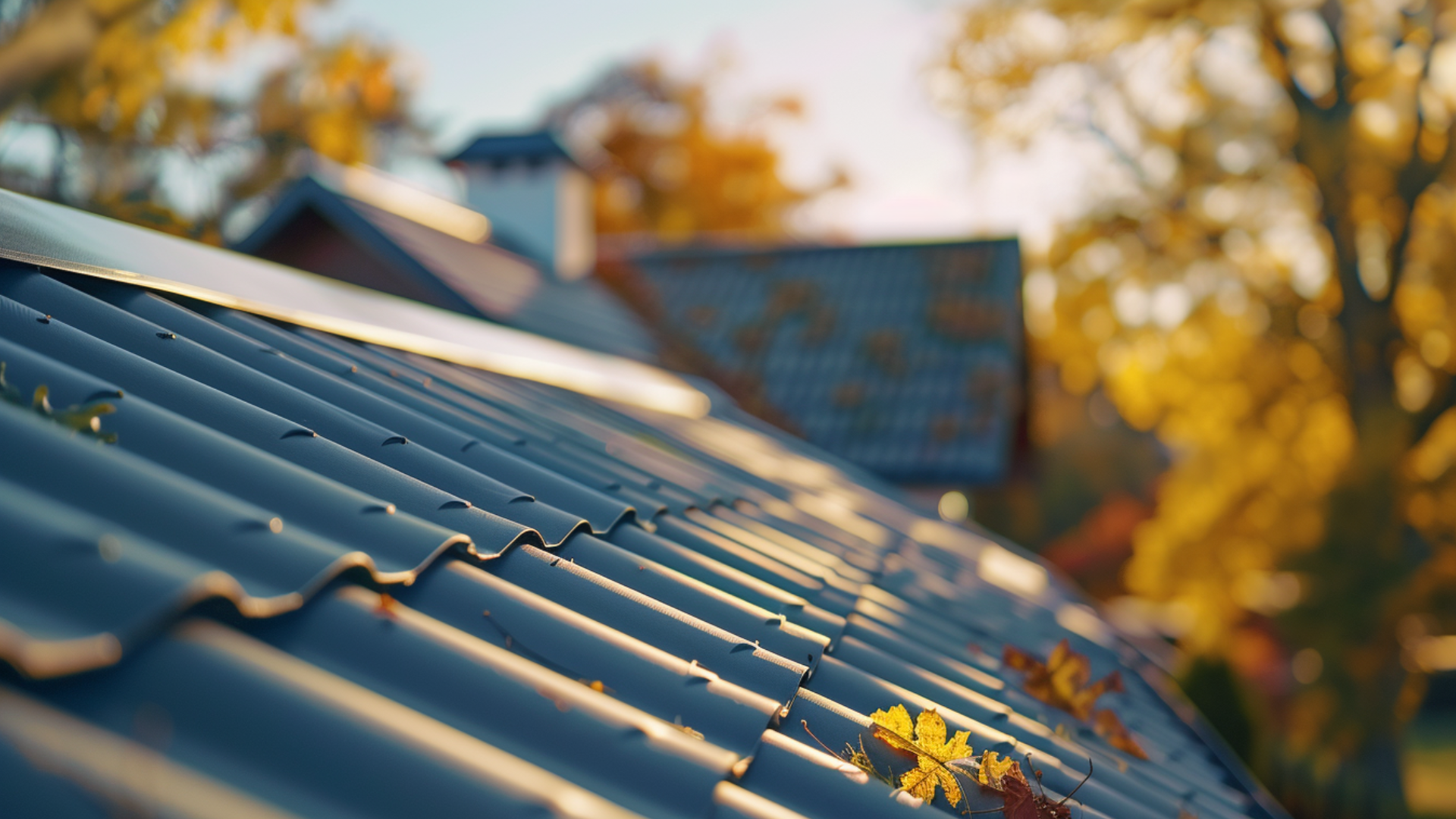 A newly installed steel roof.