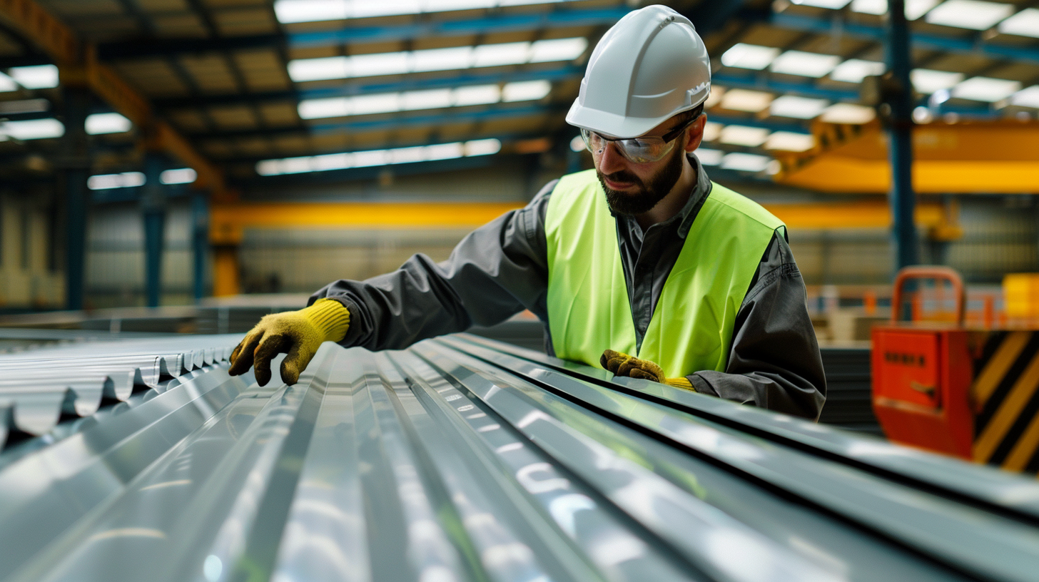 A roofing expert doing a material checking.