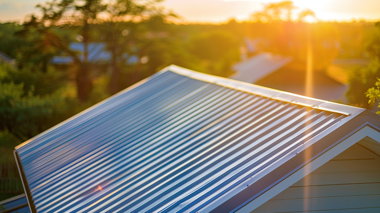 An image of a standing seam metal roof installed on a house.