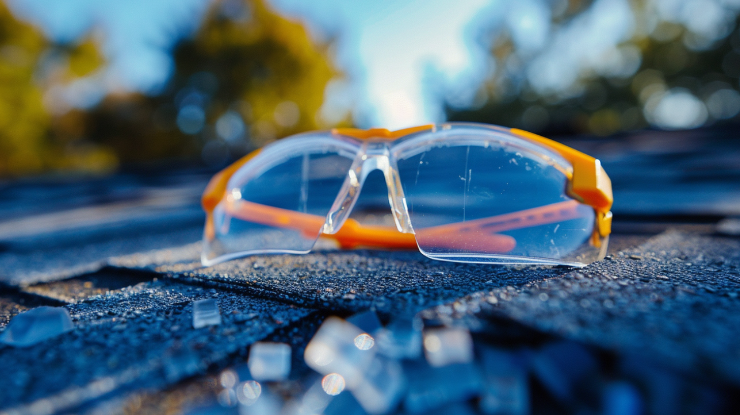 An image of a safety glasses symbolizing workplace safety.