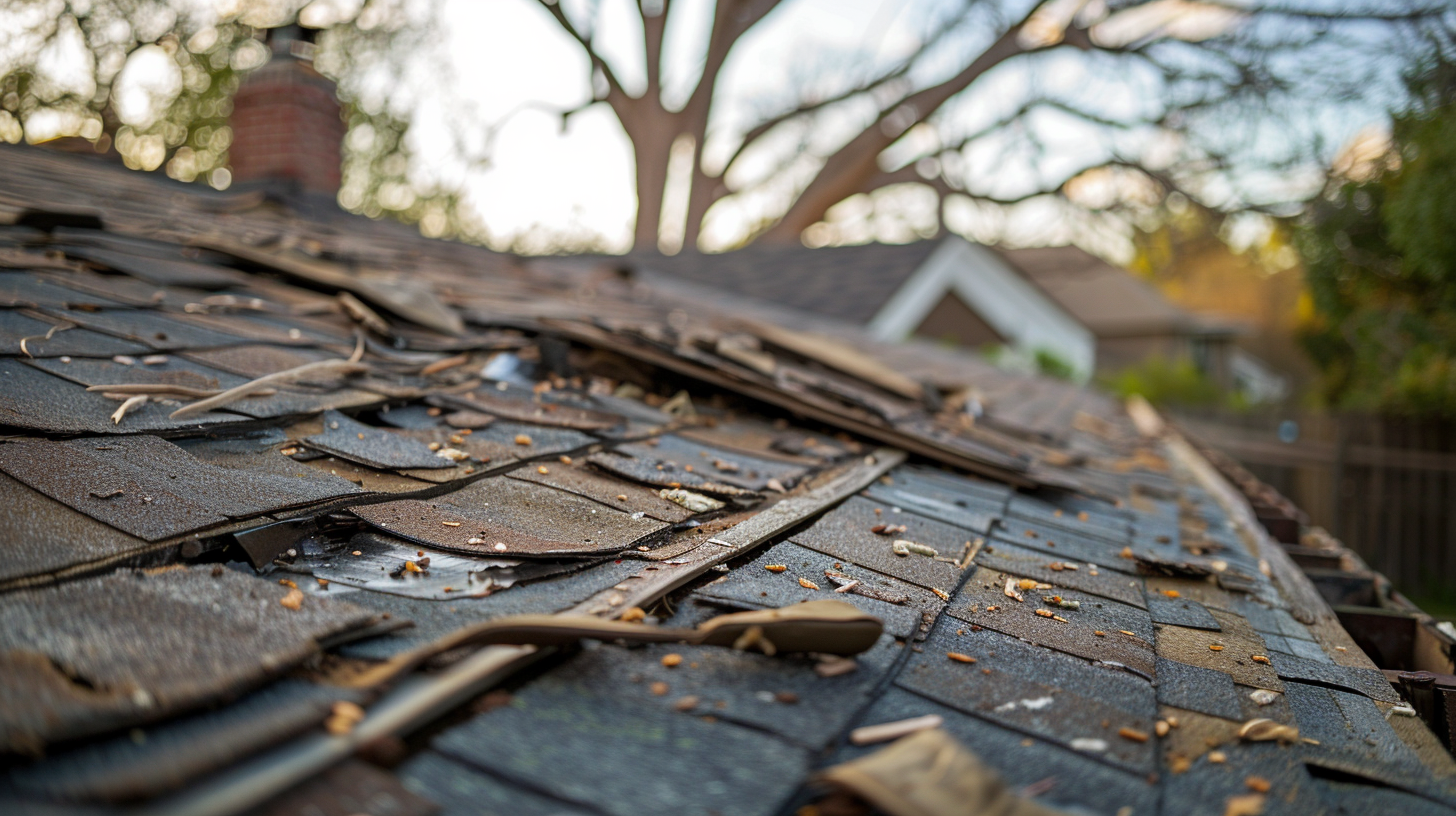 A roof that is not properly maintained.