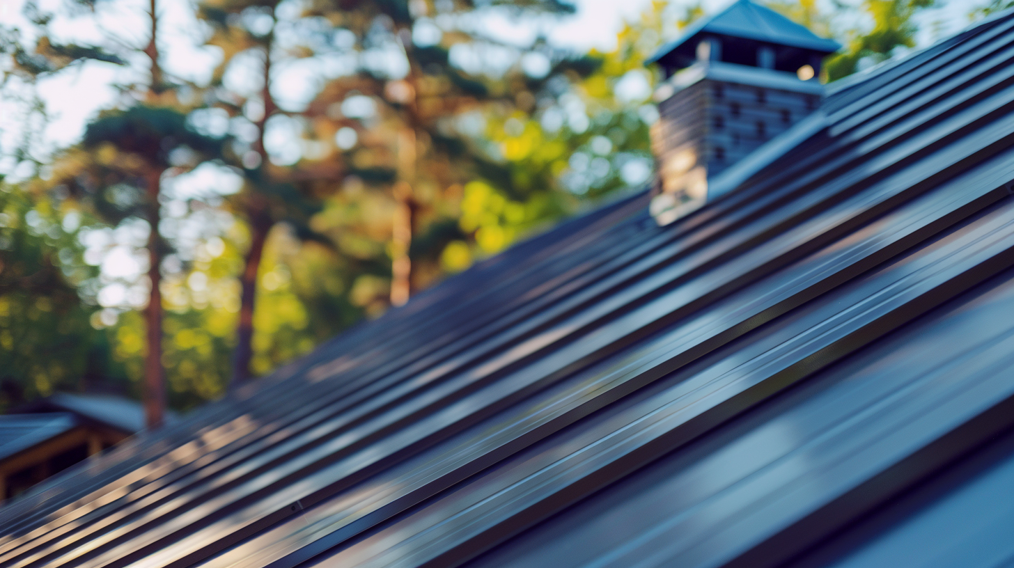 A metal roofing installed in a residential home.