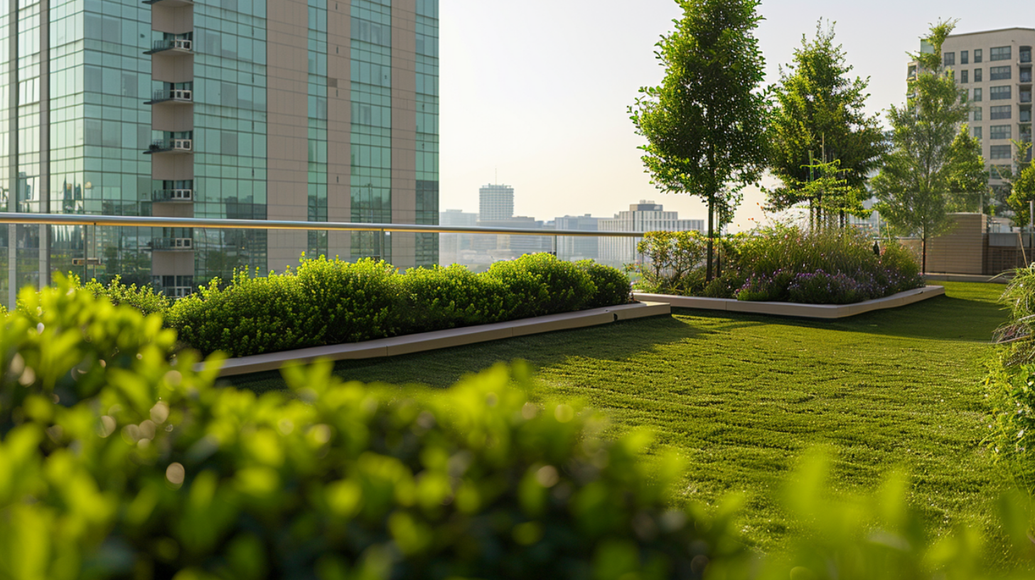 An image of an intensive green roof.