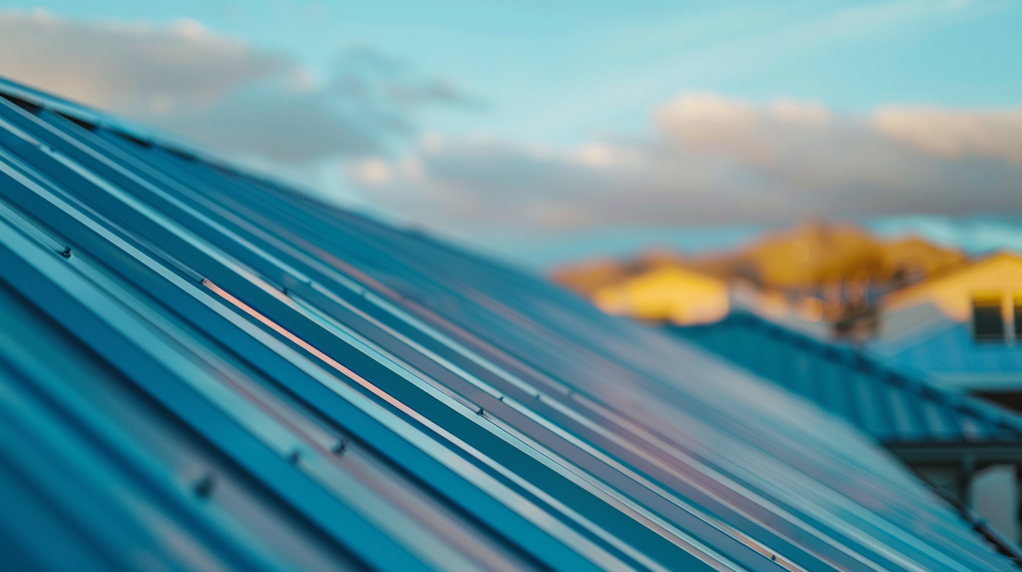 A metal roofing installed in a house.