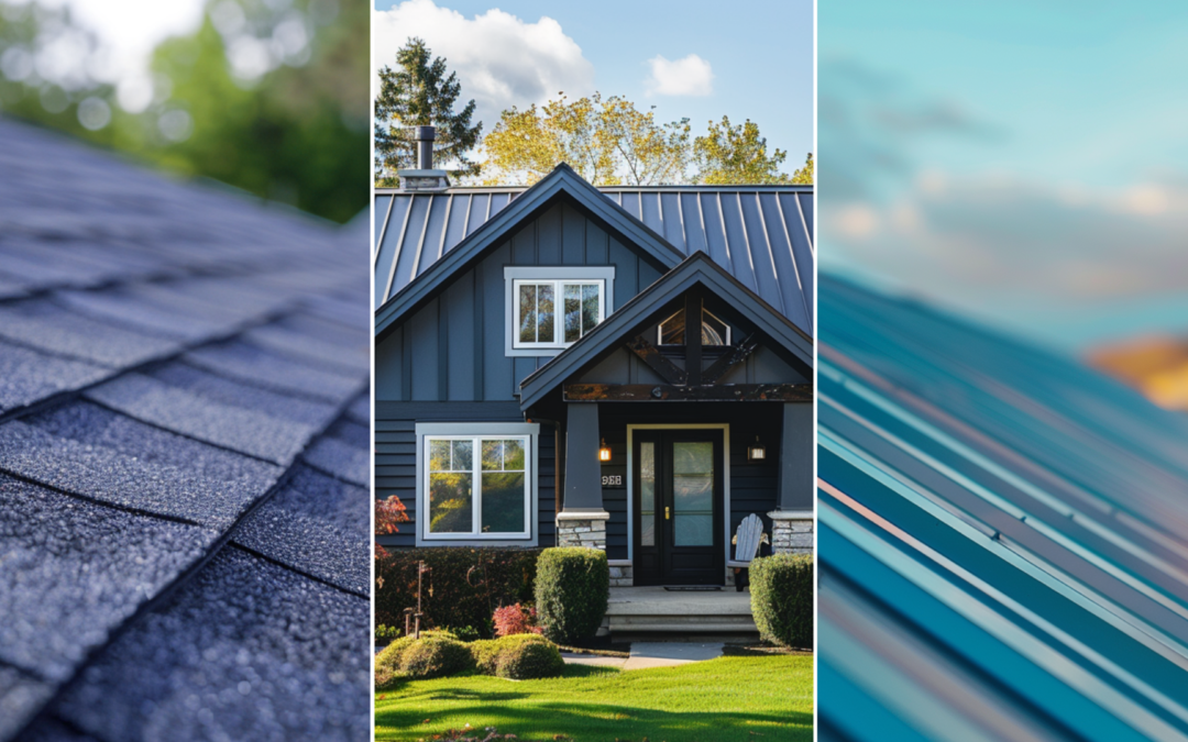 A modern residential house with metal roofing.