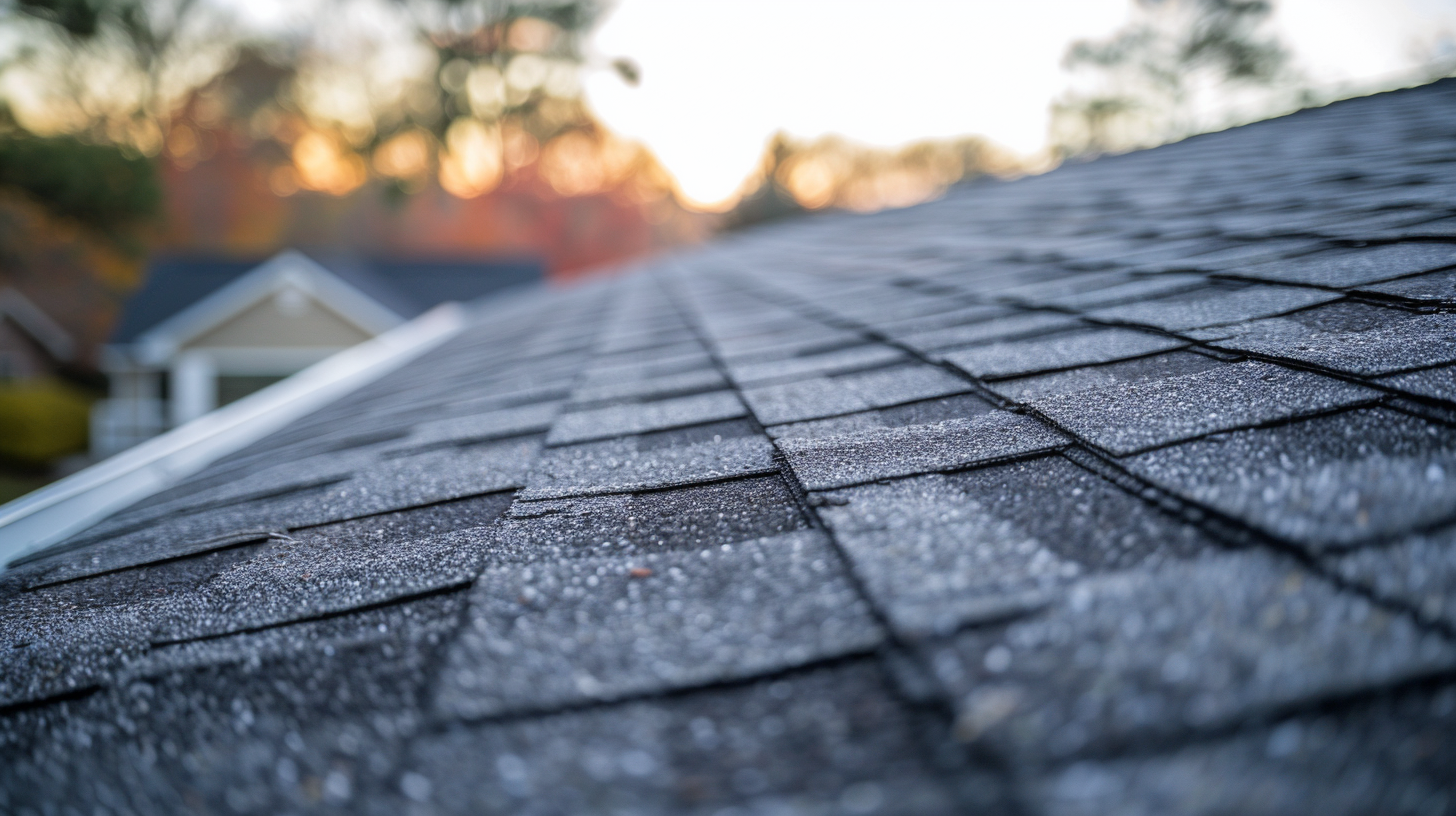 An asphalt shingle was installed on a roofing system.