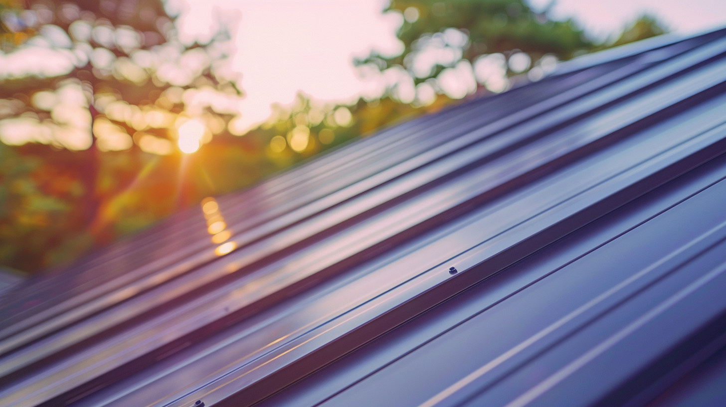 A metal roofing was installed in a residential home.