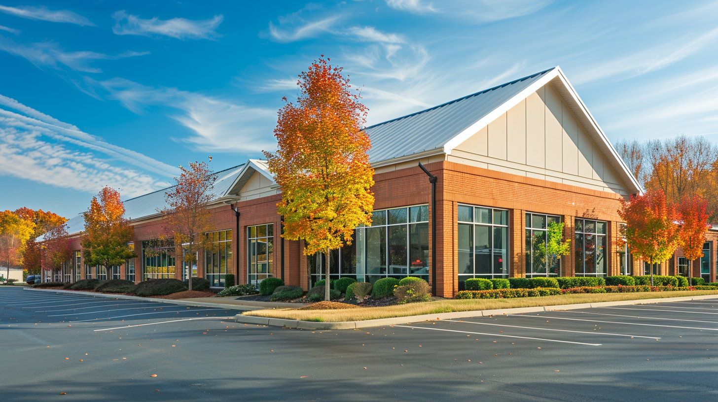 An image of a commercial roofing office building