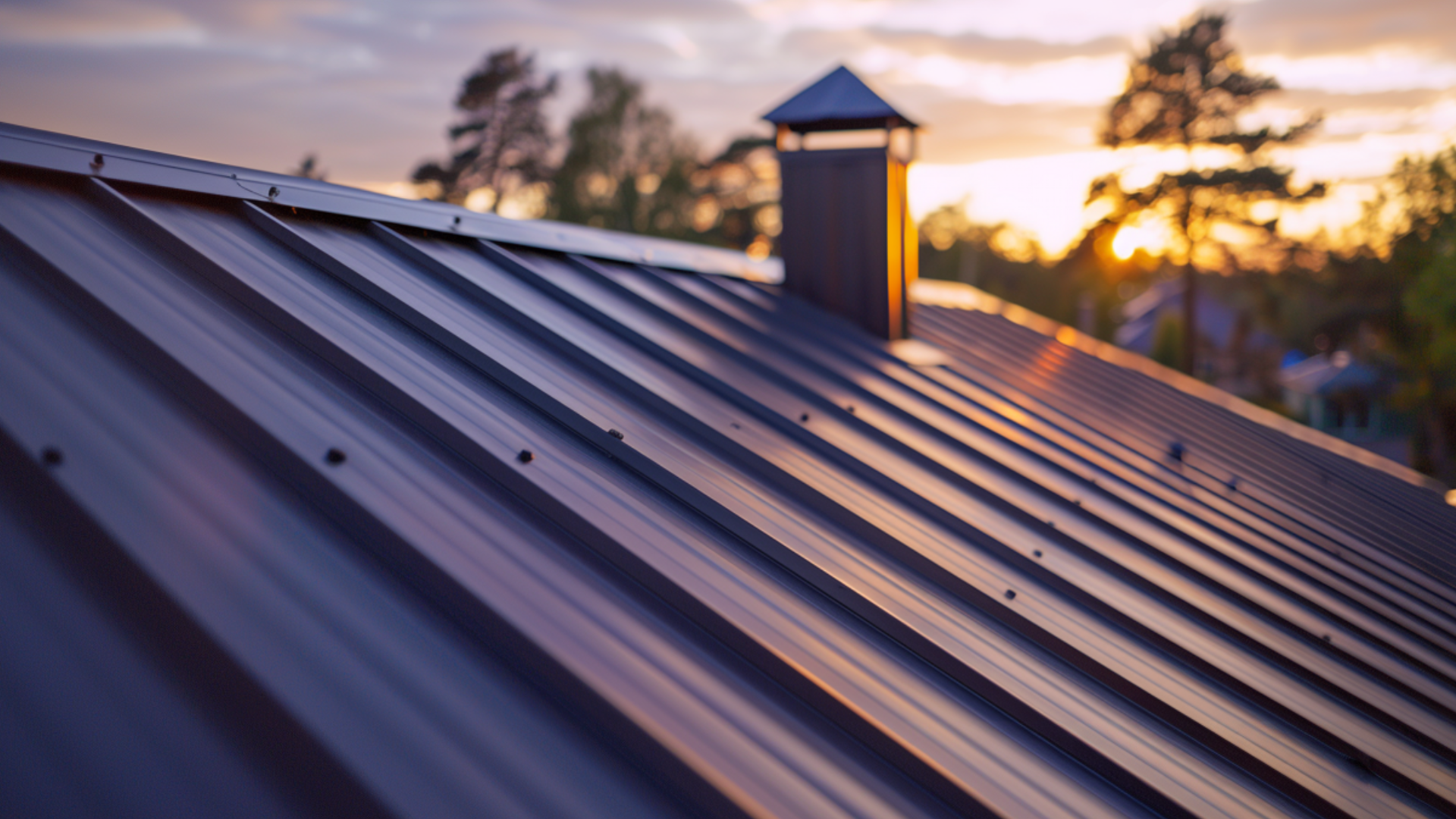 A newly installed metal roof in a house.