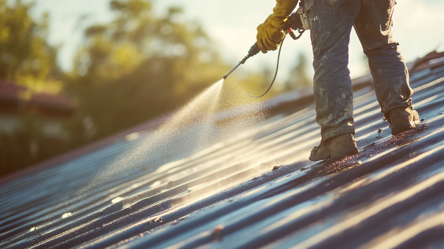 Two skilled roofing contractors, identifiable by their white hard hats and high-visibility vests, are admiring a newly installed asphalt shingles roof on a picturesque suburban home .