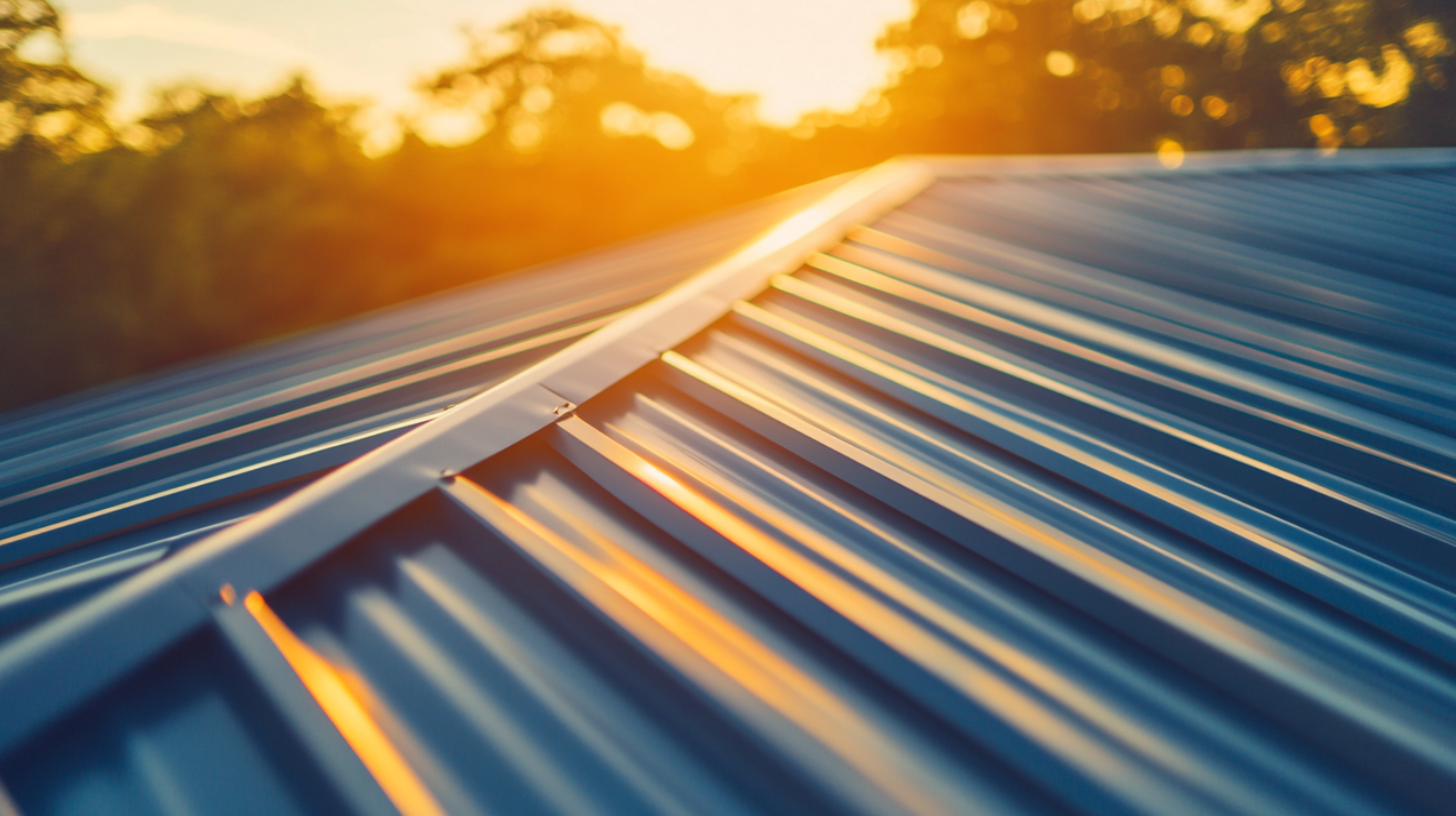 A close-up image of a durable metal roof.