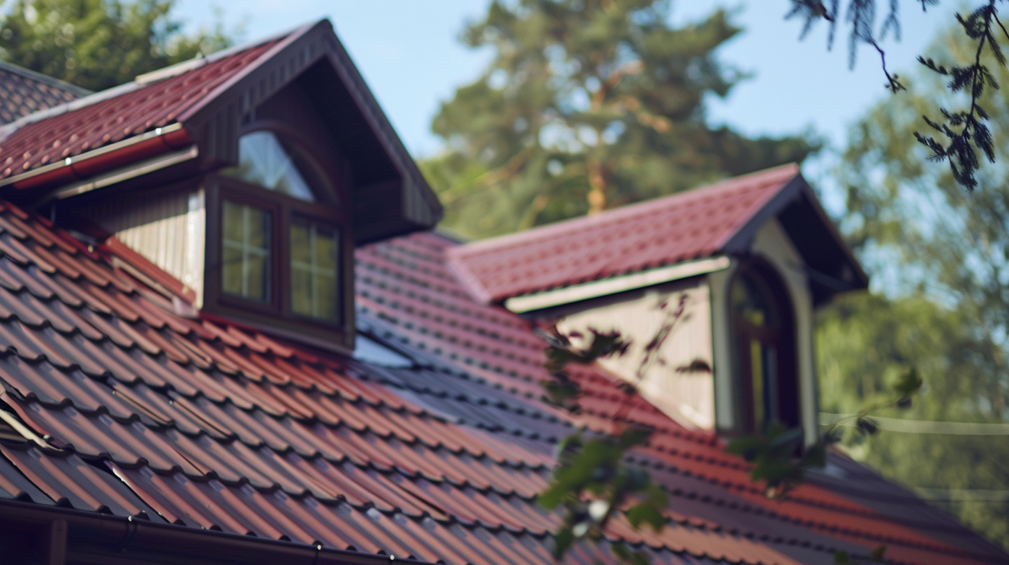 a residential house with metal roofing.