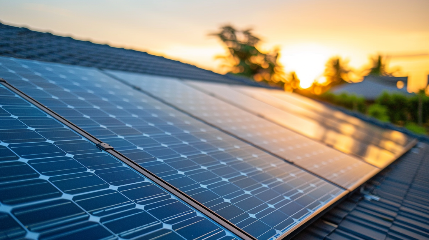 Solar panels installed on a residential roof.