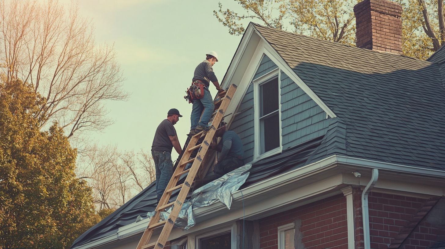 roofers at work