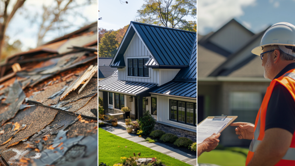 Two roofing contractor having an inspection.