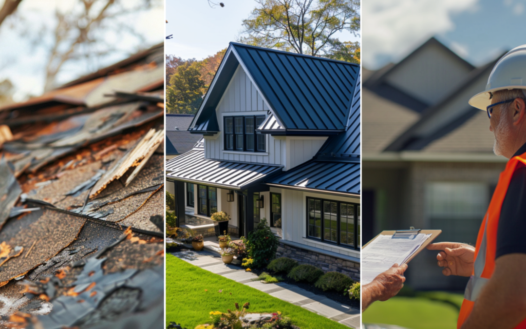 Two roofing contractor having an inspection.