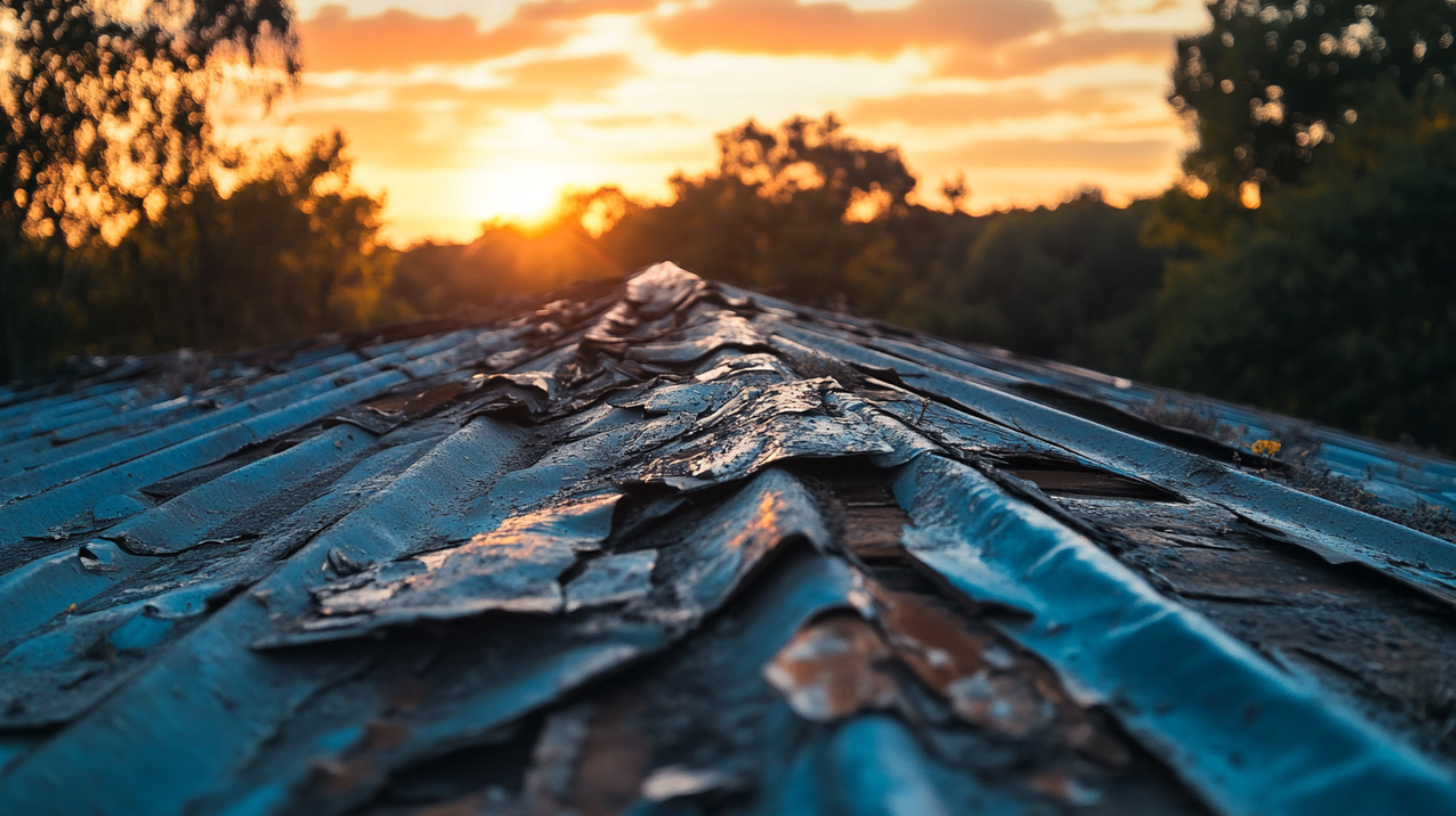 An image of a damaged roof.