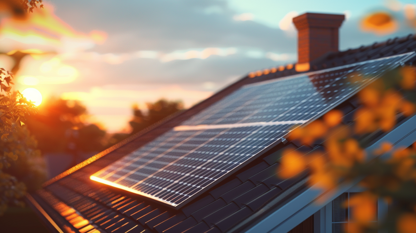 Solar panels installed on a residential roof.